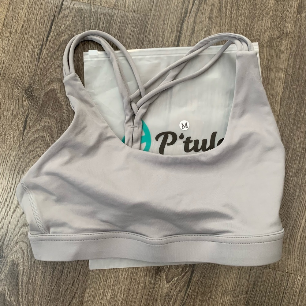 Size M The Kristina sports bra-Light Grey
